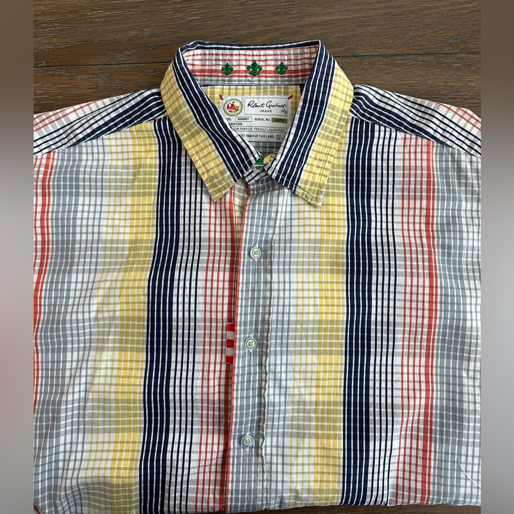 Robert Graham Casual Button Down Shirt Size 2XL Gently Worn